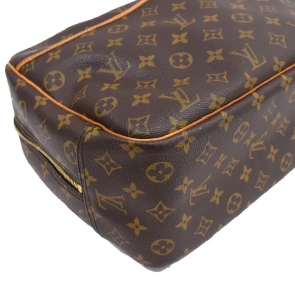 Beautiful Authentic LOUIS VUITTON Monogram Deauville Hand Bag Brown Canvas - Picture 9 of 9